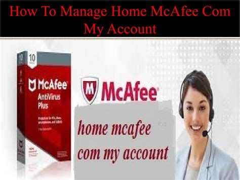 How to manage your McAfee account details .